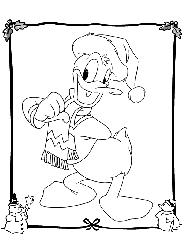 Donald Duck Face Coloring Page | Kids Coloring Page
