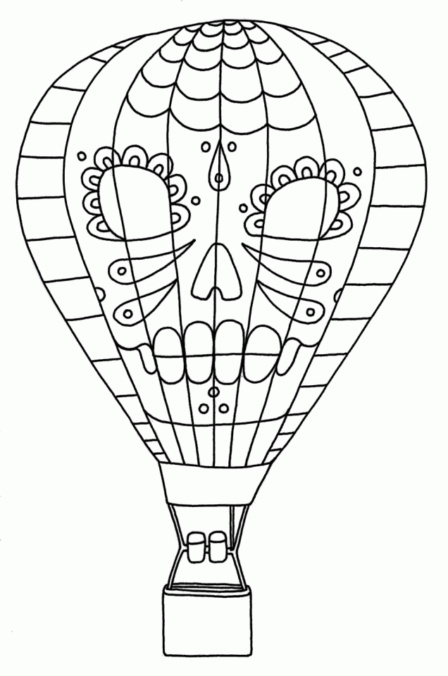 Hot Air Balloon Printable Coloring Pages | Laptopezine.