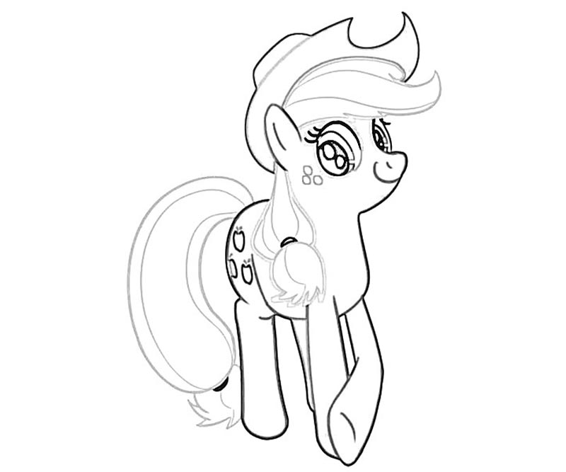 13 My Little Pony Applejack Coloring Page