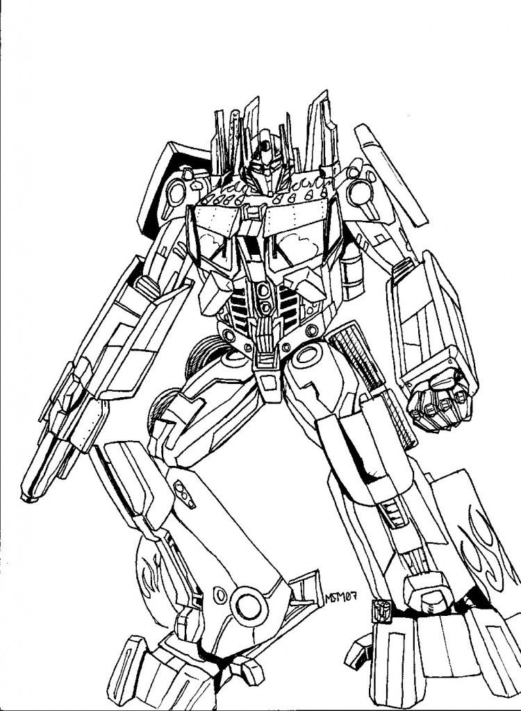Cartoon: Cool Transformers Bumblebee Coloring Pages Picture