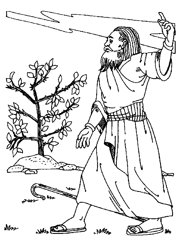 Moses Burning Bush Coloring Page Coloring Pages Pictures Imagixs