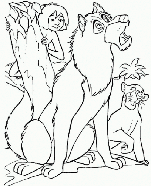 Jungle Book Wolf Coloring Page Coloringplus 174757 Jungle Coloring