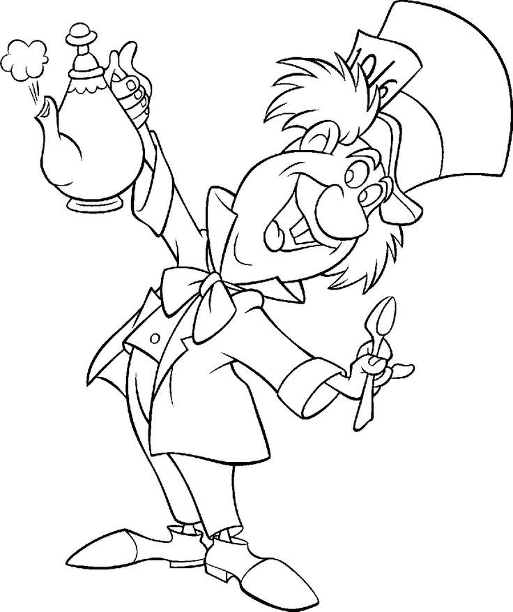 Coloring pages | mad hatter tea