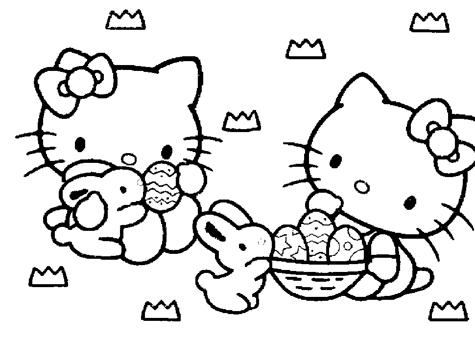 Download Hello Kitty Cartoon Preschool Coloring Pages Easter Or