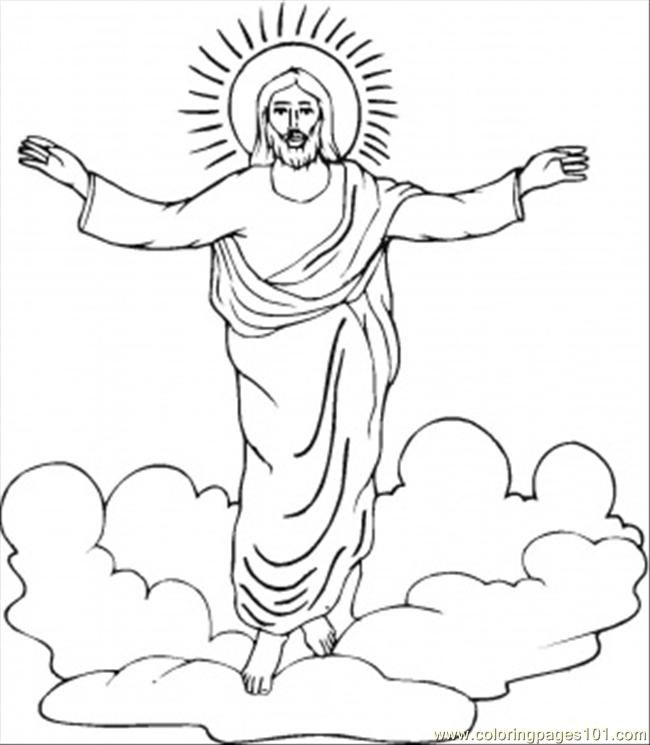 Resurrection Of Jesus Coloring Page Printable Version