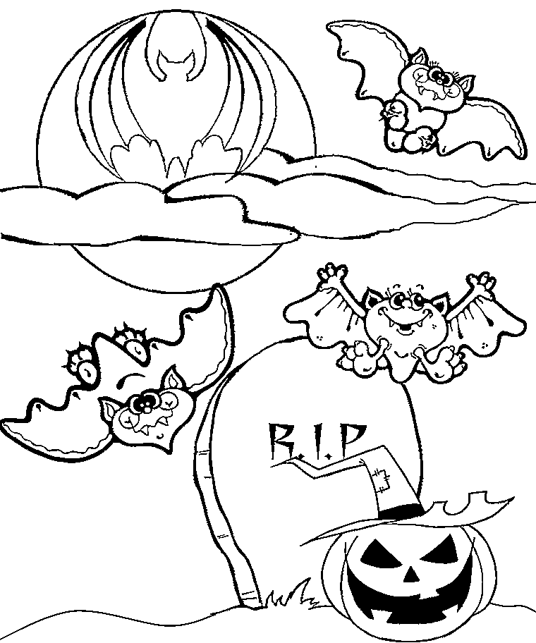 Kids Halloween Coloring Pages - Printable or Online