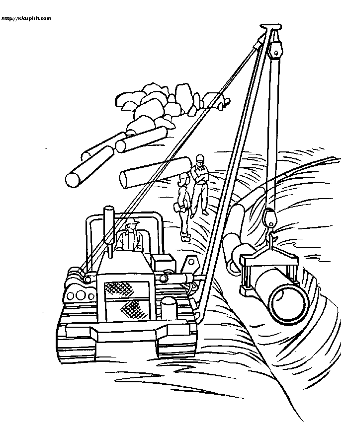 free sheets construction coloring pages book for kids to Print