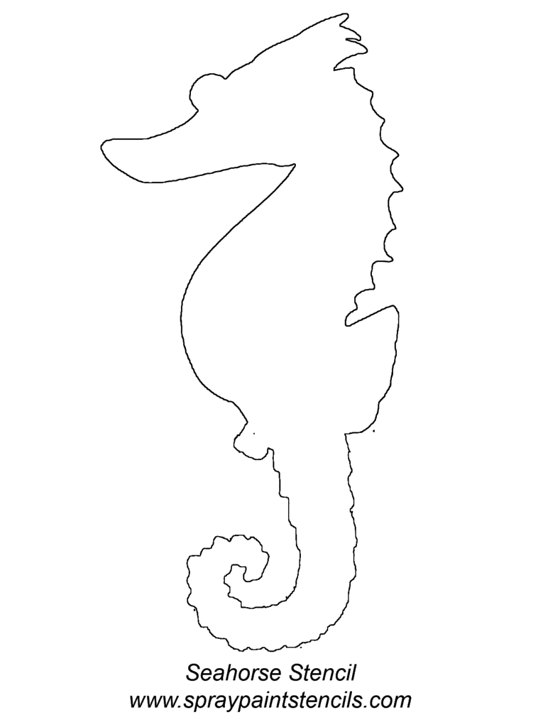 Gallery For > Printable Seahorse Stencil