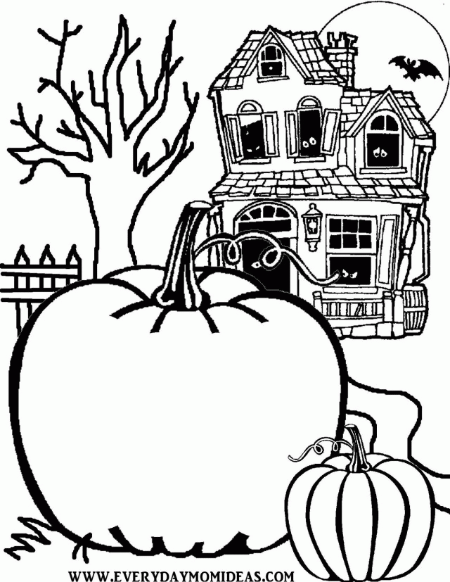 Scary Halloween Coloring Pages Printables Disney Halloween 165125