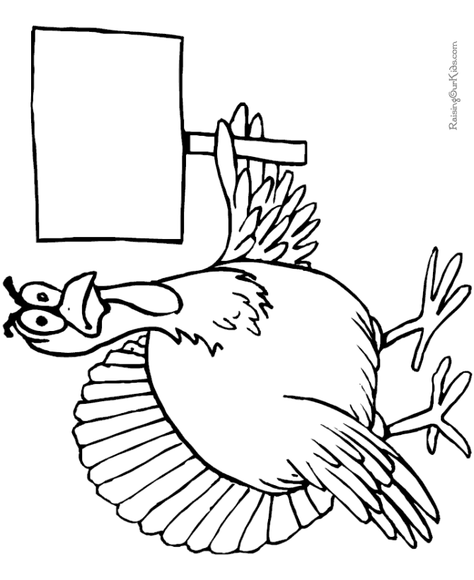thanksgiving turkey card coloring page