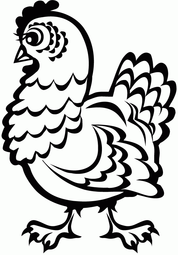 printable chicken coloring pages for kidz - Coloring Point