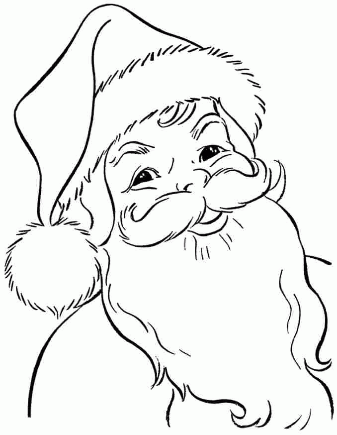 Christmas Santa Claus Colouring Pages Printable Free For Toddler - #
