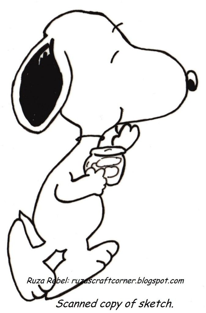 Easier Snoopy Coloring Page Hd Wallpapers | Laptopezine.