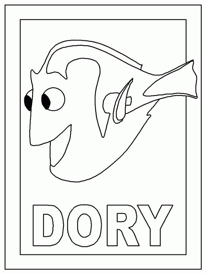 Disney finding nemo DORY coloring pages | Coloring Pages