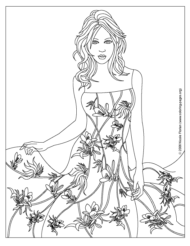 Fashion Coloring Pages at Nicole
