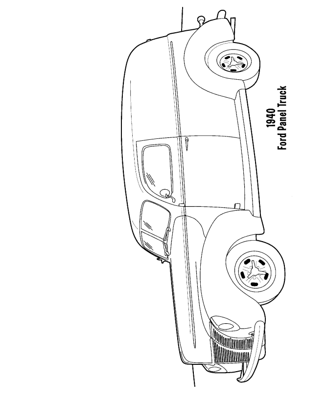 BlueBonkers : Ford Panel Truck Coloring pages - Cars / Automobiles