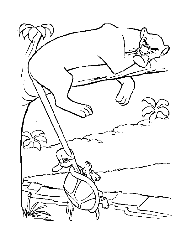 coloring pages - Cartoon » The Jungle Book (749) - Bagheera