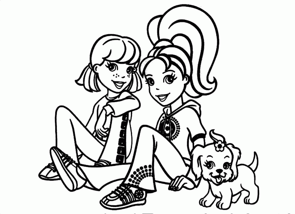 Download Lea And Polly Pocket With The Pets Coloring Pages Or