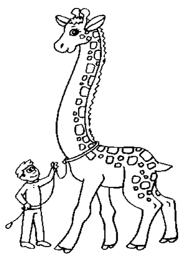 Boys-and-Giraffe-Coloring-Page