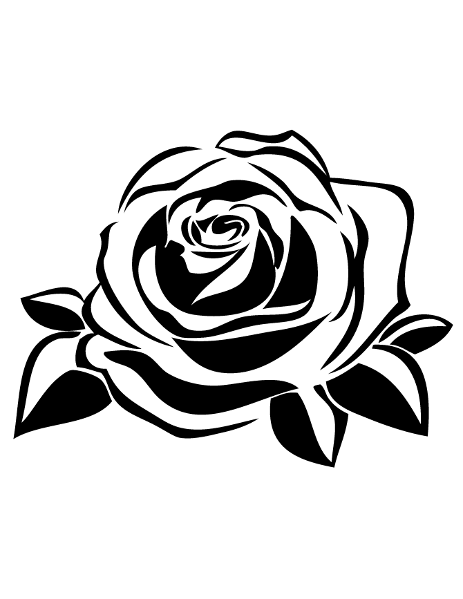 Pretty Rose Coloring Page | Free Printable Coloring Pages