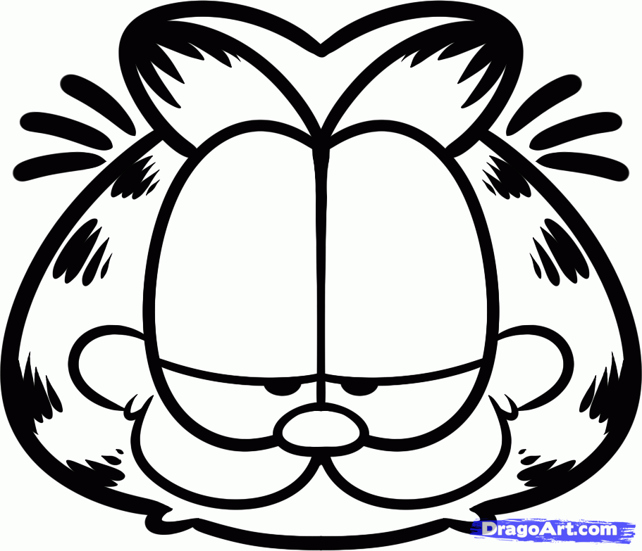 How to Draw Garfield Easy, Step by Step, Cartoons, Cartoons, Draw
