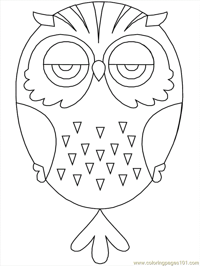 Coloring Pages Owl Coloring 01 (Birds > Owl) - free printable