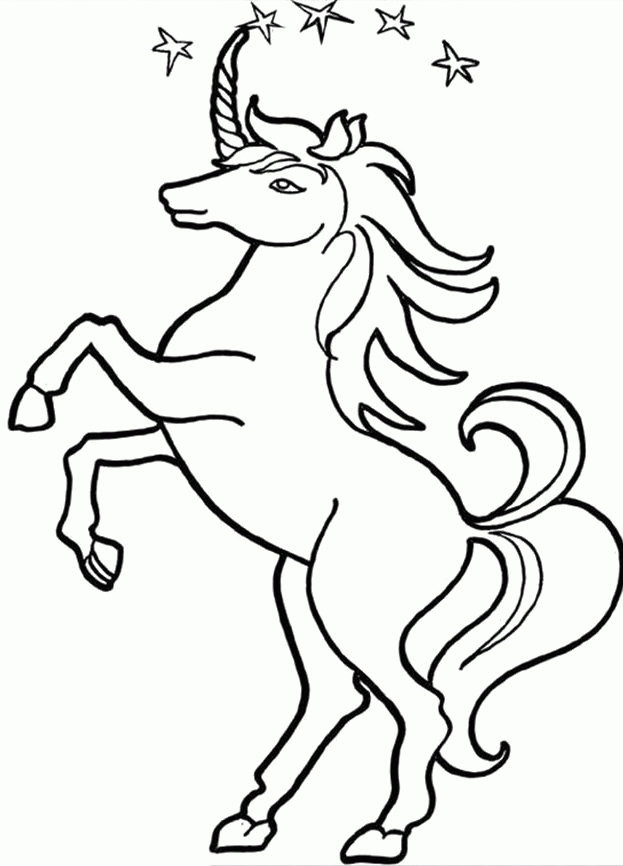 Unicorn Coloring Pages Print - Unicorn Coloring Pages : Coloring