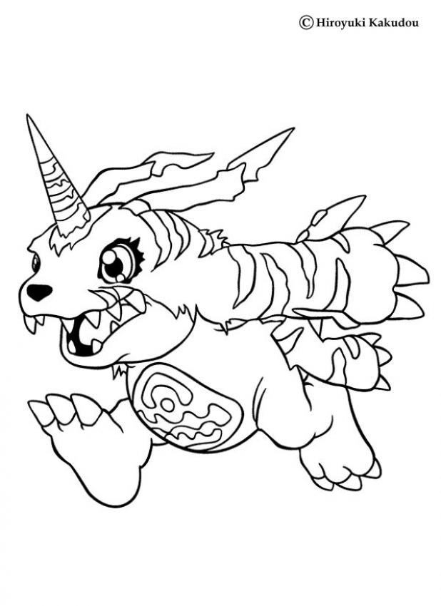 DIGIMON coloring pages - Sora and Biyomon
