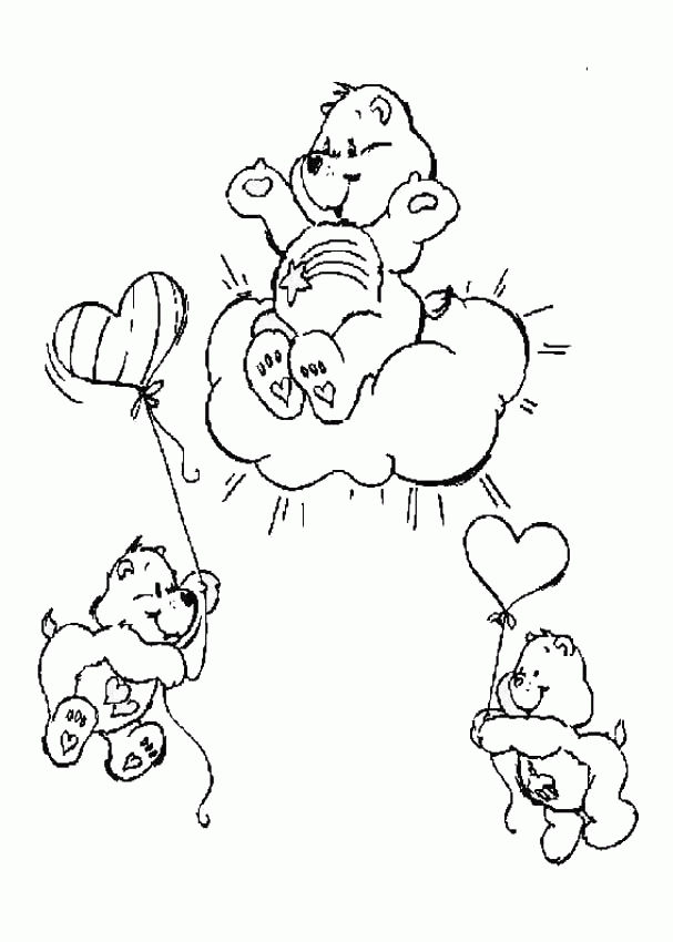 CARE BEARS coloring pages - Tenderheart Bear