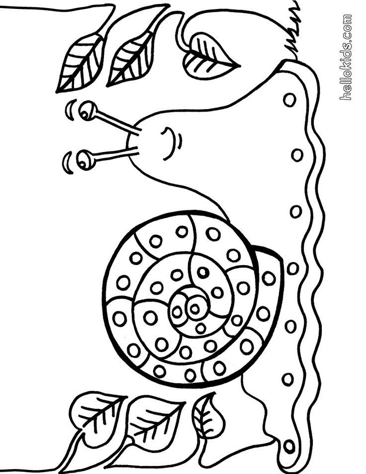 Snail coloring page | Qq - Tt