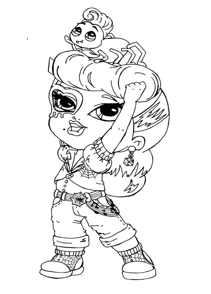 Pet Ghoulia Monster High Coloring Page - Monster High Coloring