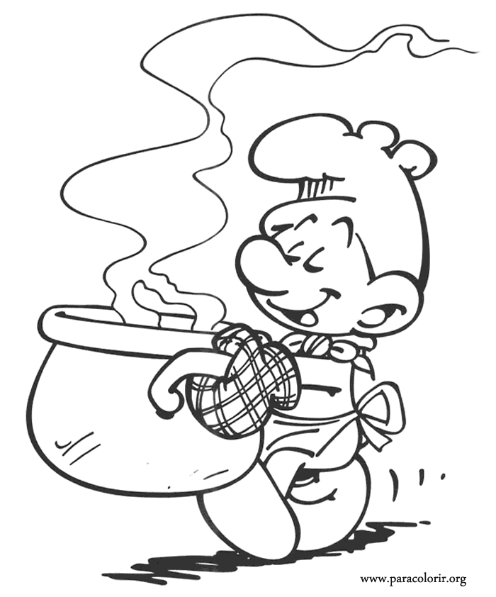 The Smurfs - Baker Smurf coloring page