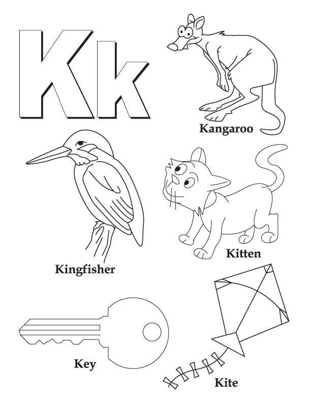 My A to Z Coloring Book Letter K coloring page | Download Free My