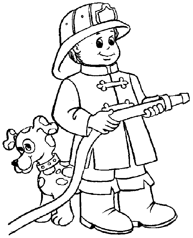 Fire fighter coloring pages | coloring pages for kids, coloring
