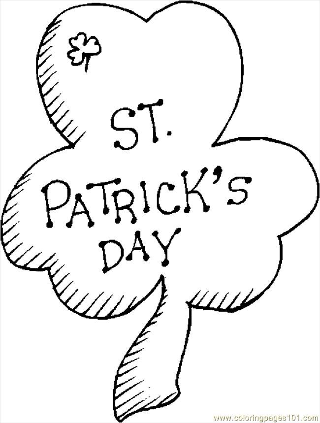Coloring Pages Shamrock 23 (Holidays > St. Patrick