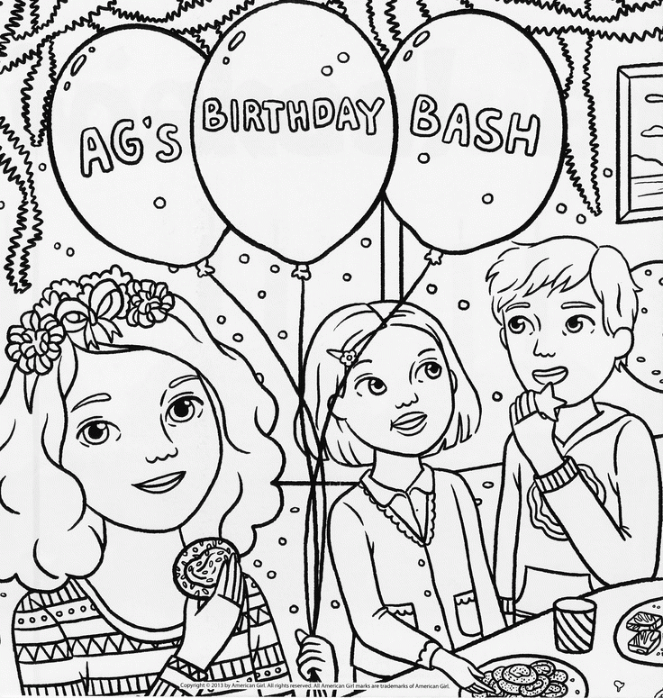 Coloring Page American Girl Doll | Free coloring pages for kids