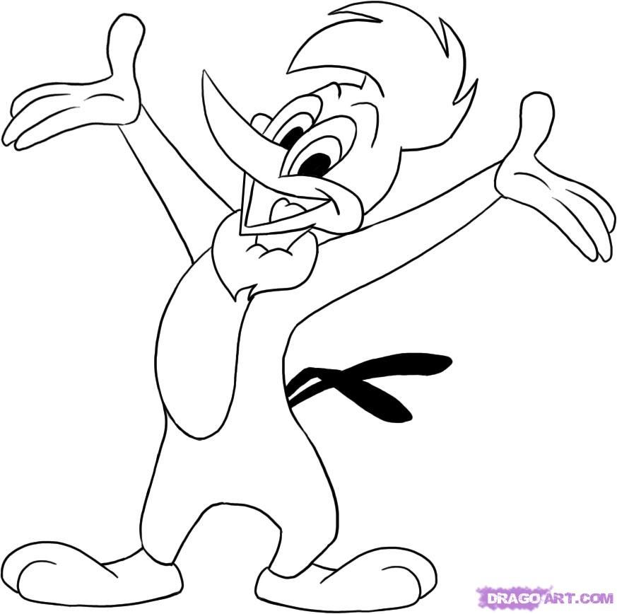 Pin Woody Woodpecker Coloring Pages