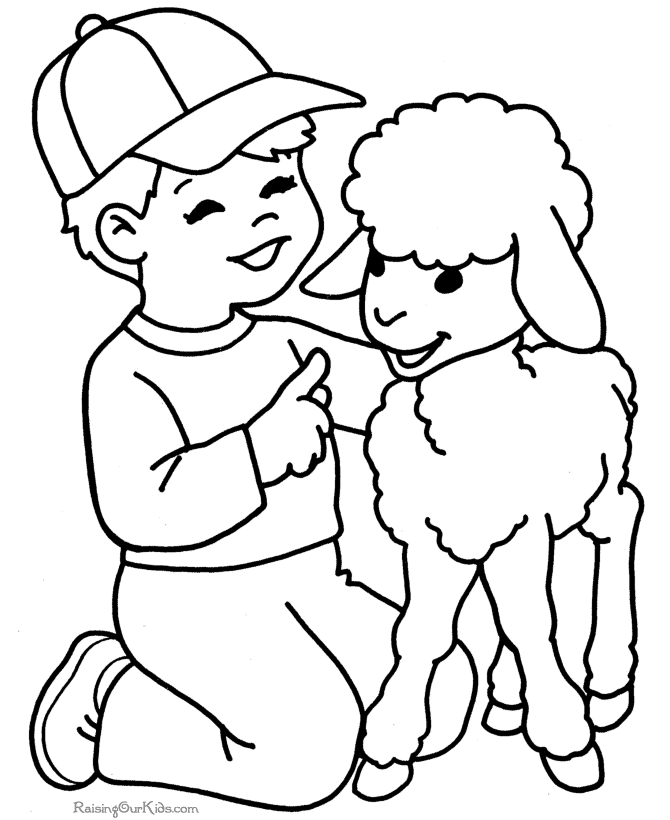 Lamb Coloring Page 005