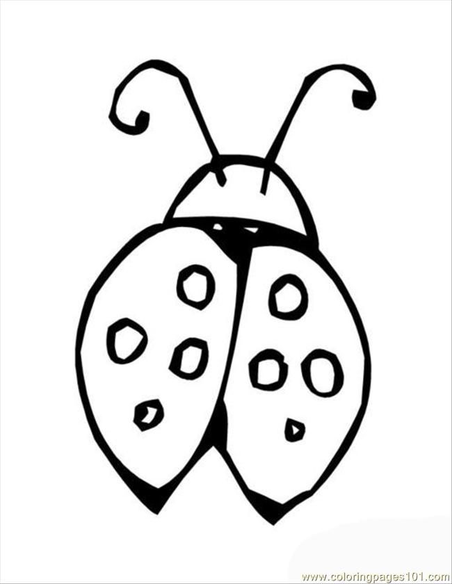 Coloring Pages Insects Lady Bug Shell (Animals > Insects) - free