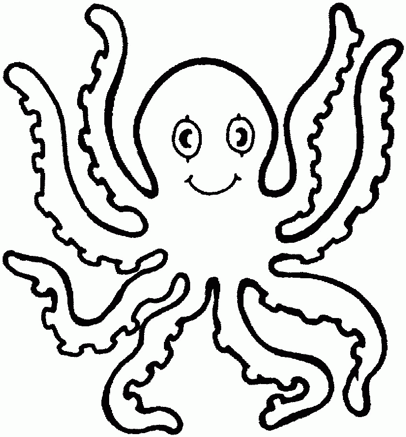 Child Octopus Coloring Page