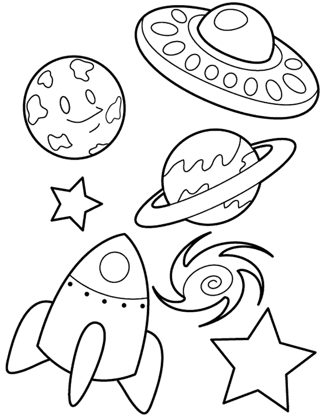 Space Printable Coloring Pages