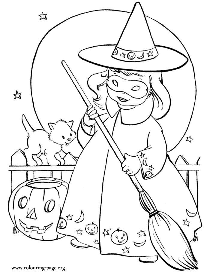 Halloween Coloring Pages Witch | lol-rofl.com
