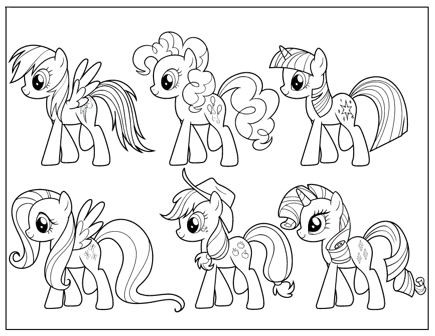 My Little Pony Friendship Is Magic Coloring Pages To Print