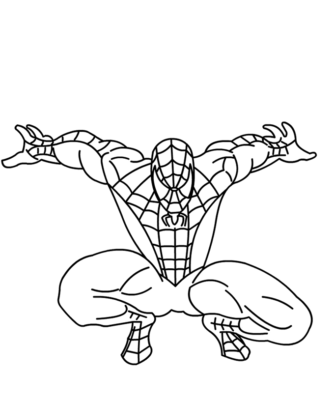 spiderman symbol Colouring Pages