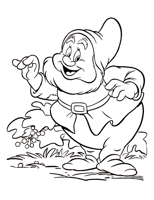 coloring pages - Cartoon » Snow White (236) - Happy