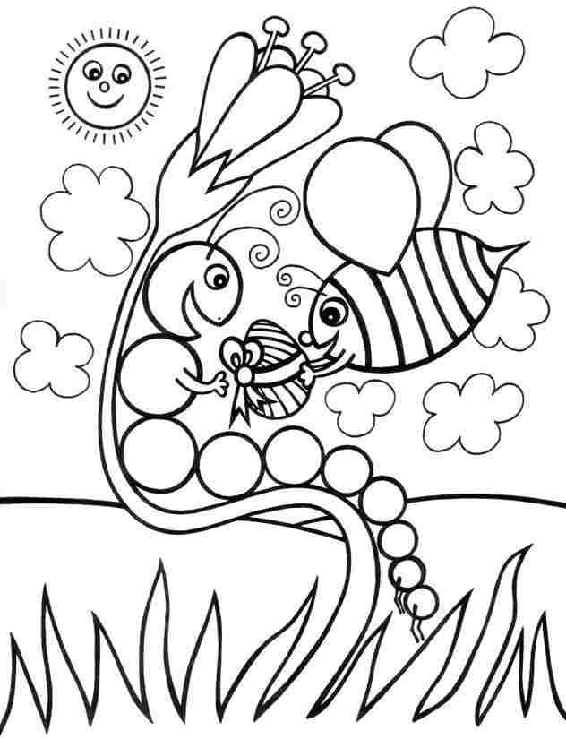 Easter Flowers Coloring Sheets Free For Kids & Girls - #