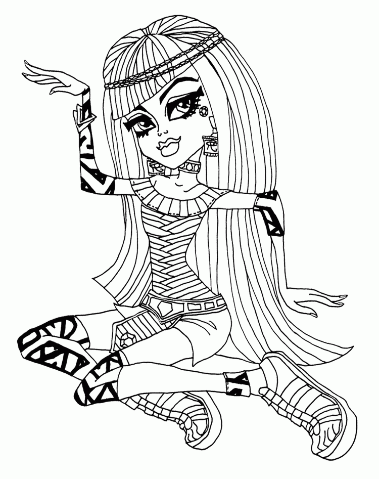 Monster High Coloring Pages : Monster High Of Nefera De Nile