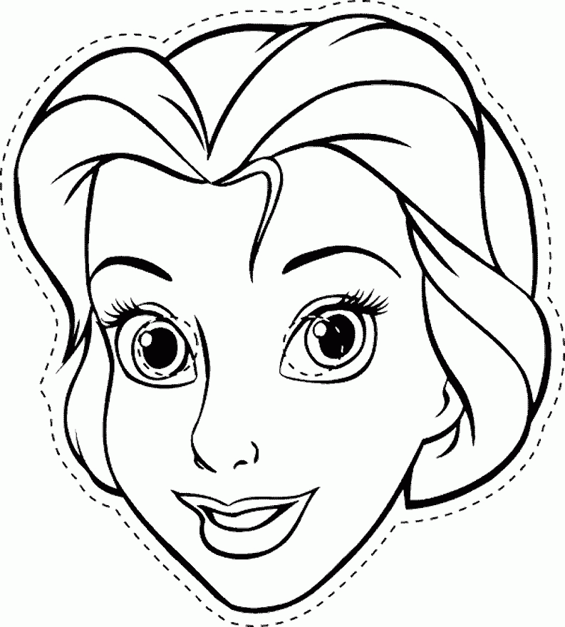 Coloring Pages of Disney Character Mask | Coloring