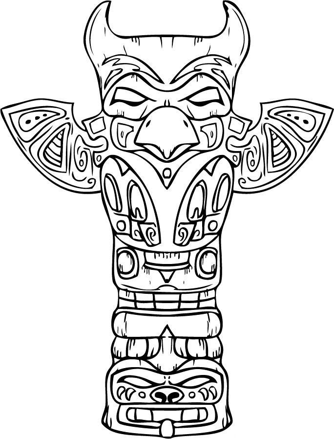 Free Printable Totem Pole Coloring Pages For Kids