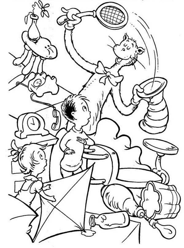 Easy to Make Cat In The Hat Coloring Sheets - Pa-g.co